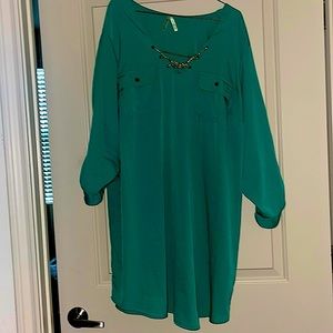 This is an aqua green Dress